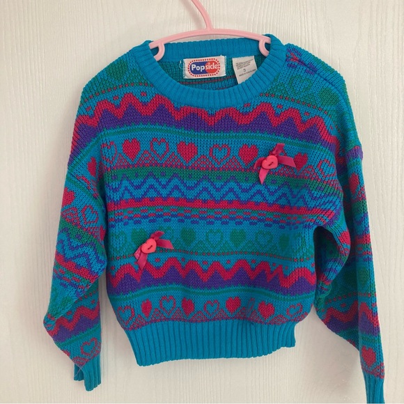 Girls Vintage Popsicle Sweater 3T - Picture 1 of 5